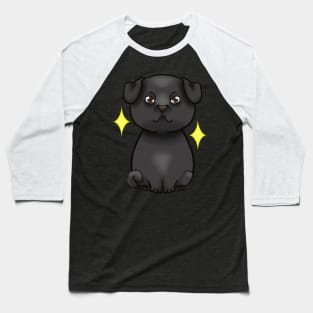 Black Pug Baseball T-Shirt